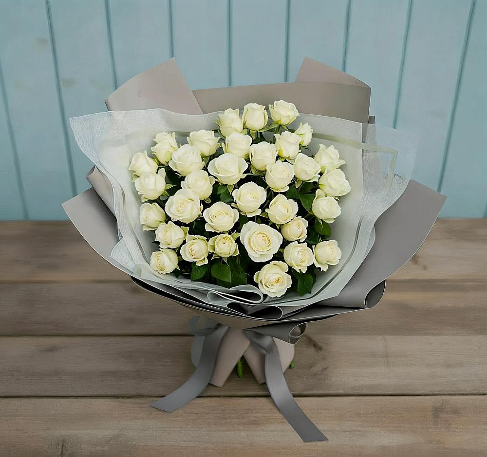 Букет Белоснежная нежность в Аверьяновке