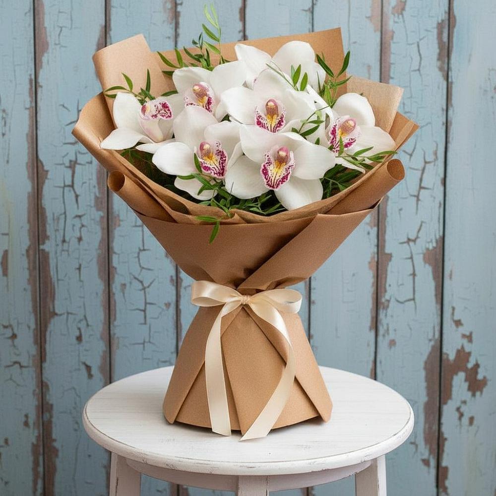Букет цветов из: Орхидеи и Розы в Аверьяновке