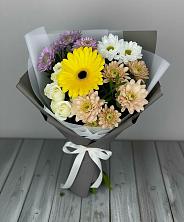 Букет цветов из:  Розы, Герберы и Хризантемы в Аверьяновке