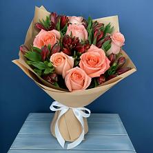 Букет цветов из:  Розы и Альстромерии в Аверьяновке