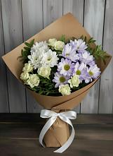 Букет цветов из:  Хризантемы и Розы в Аверьяновке