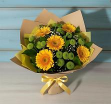 Букет цветов из:  Герберы и Хризантемы в Аверьяновке