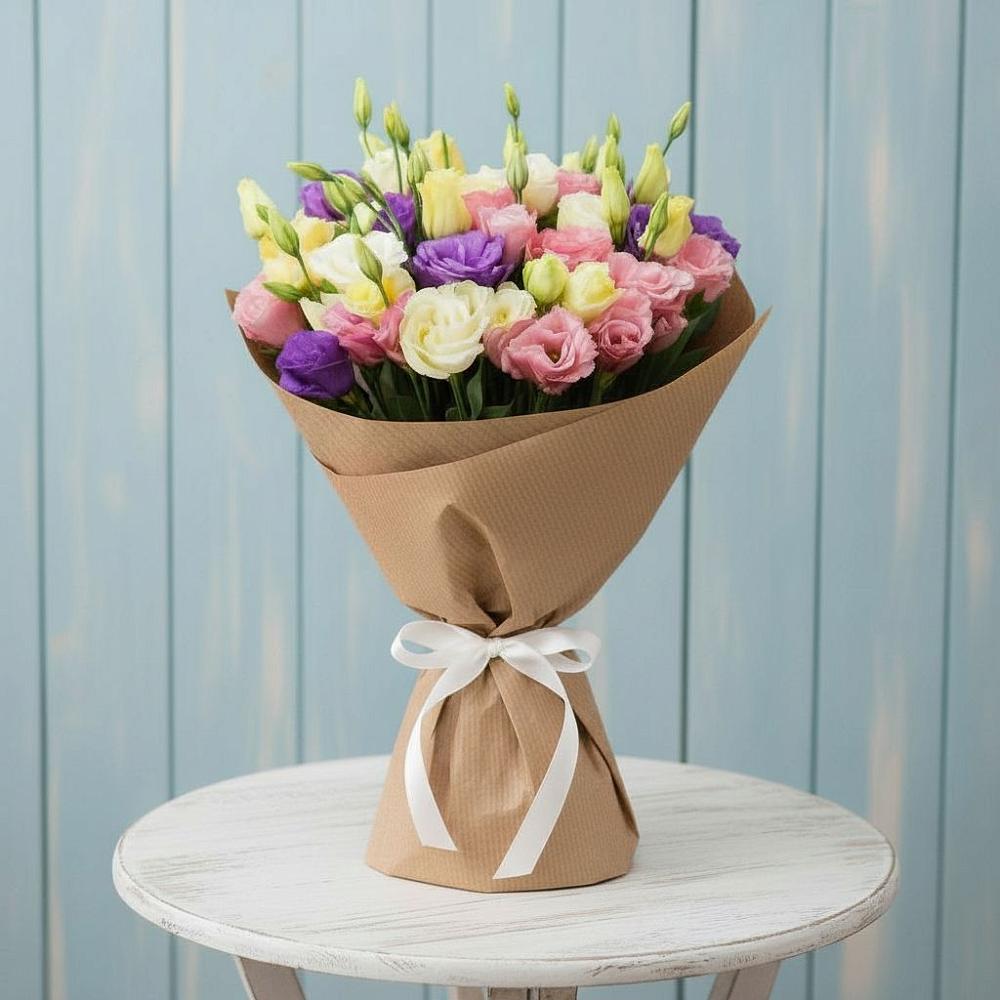 Букет цветов из: Лизиантусы в Аверьяновке