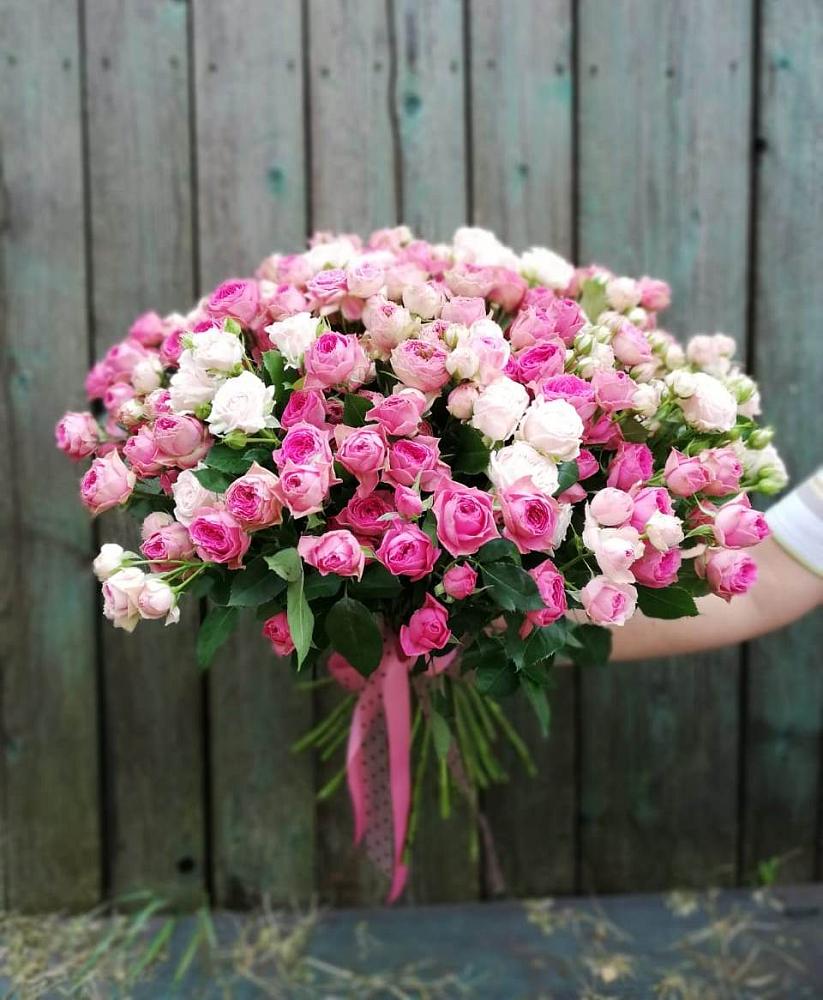 Букет Розовые кустовые розы Натали и Лав Лидия в Аверьяновке
