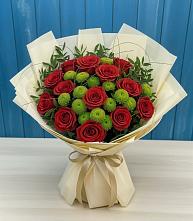 Букет цветов из:  Розы и Хризантемы в Аверьяновке