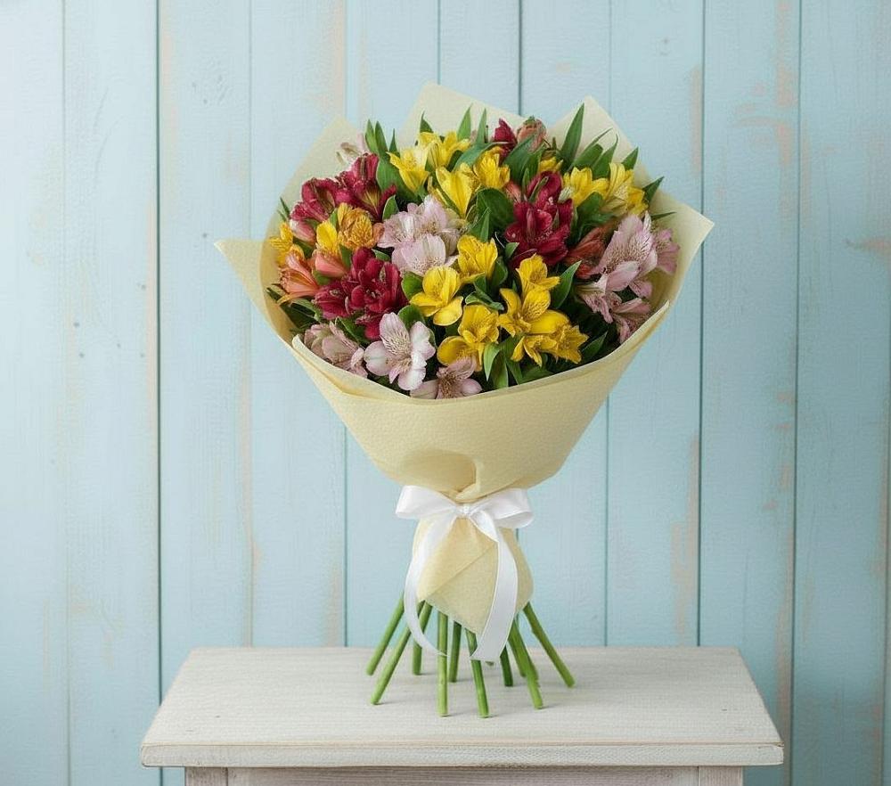 Букет цветов из: Альстромерии в Аверьяновке