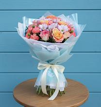 Букет цветов из:  Хризантемы и Розы в Аверьяновке