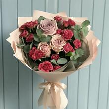 Букет цветов из:  Гвоздики и Розы #REPLACE_PRED# Аверьяновке