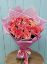 Букет 15 Розовых роз Равель #REPLACE_PRED# Аверьяновке