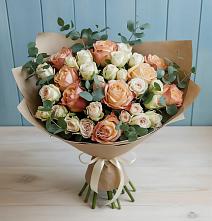 Букет цветов из:  Альстромерии и Розы в Аверьяновке